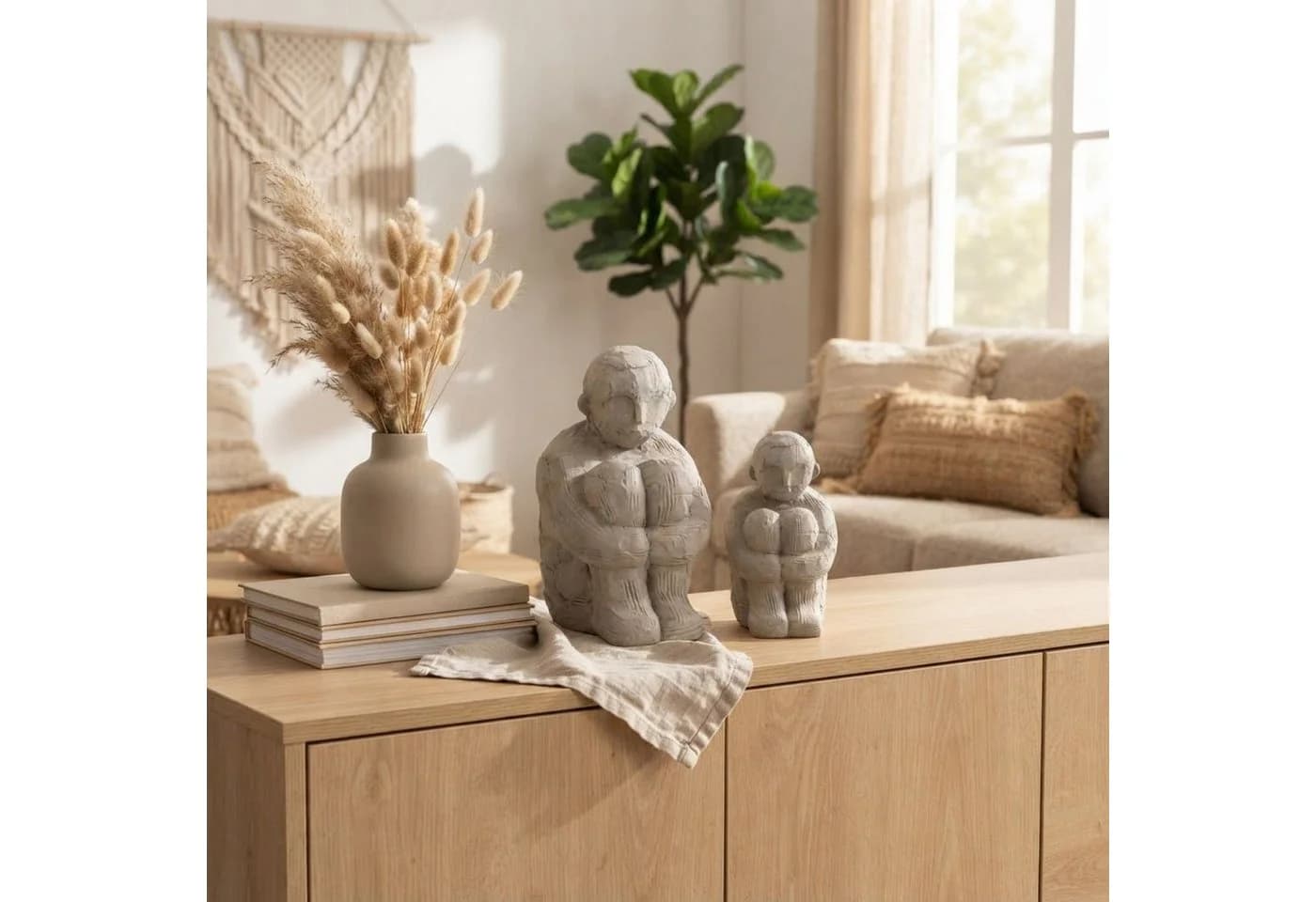 Marrakesch Orient & Mediterran Interior Dekofigur J-Line Zement Grau - Bild 4
