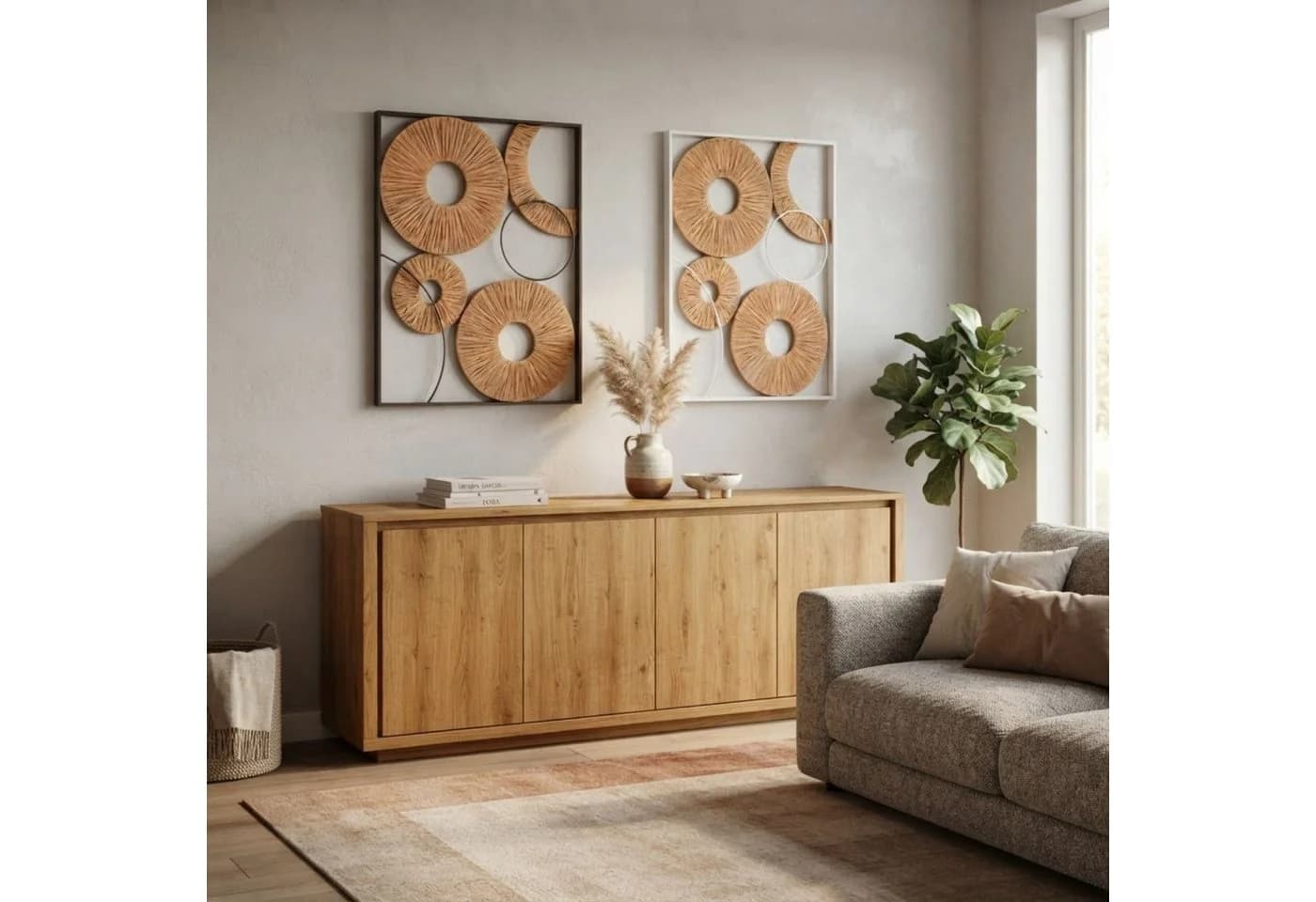 Marrakesch Orient & Mediterran Interior Wanddeko 2er Set Metall Natur - Bild 5