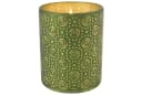 Marrakesch Orient & Mediterran Interior Windlicht Hailey Grün Glas Kerzenhalter Bild 2