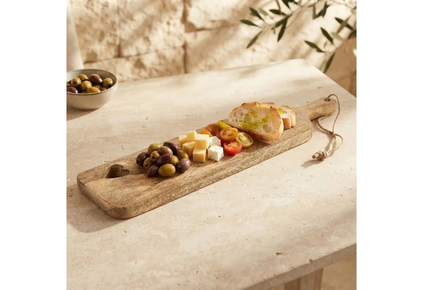 Marrakesch Orient & Mediterran Interior Servierbrett Mangoholz Herzform