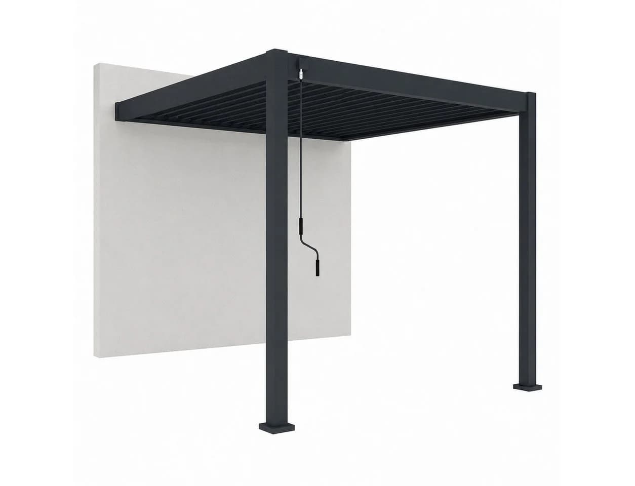 Weide Pergola Classic 3x3 m Anthrazit Vollaluminium Lamellendach