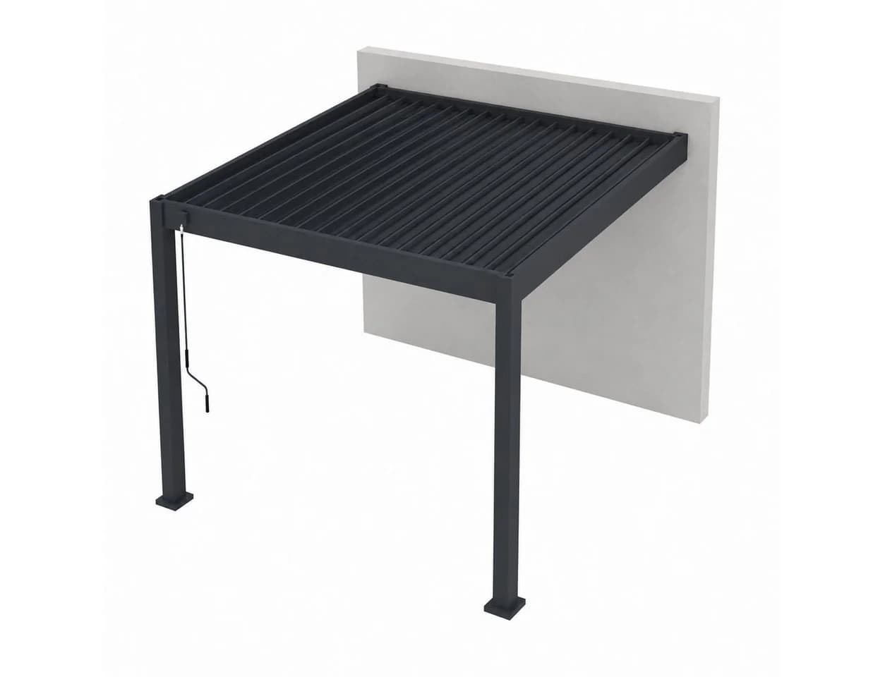 Weide Pergola Classic 3x3 m Anthrazit Vollaluminium Lamellendach - Bild 3