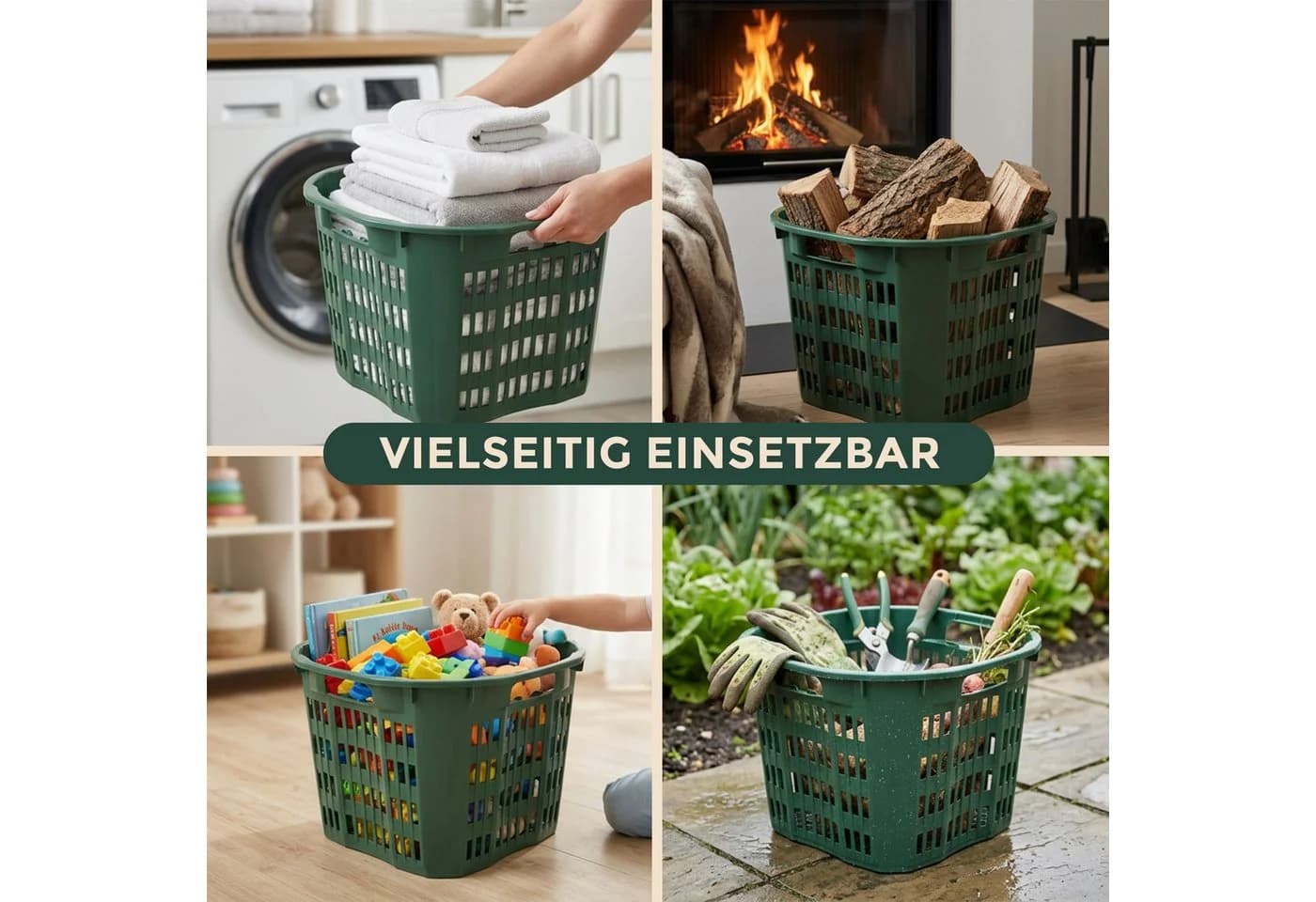 Hausfelder Erntekorb Grün 25 Liter Kunststoff - Bild 4