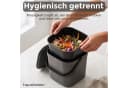 Hausfelder Biomülleimer Küche 5L mit Sieb & Deckel Anthrazit Bild 3
