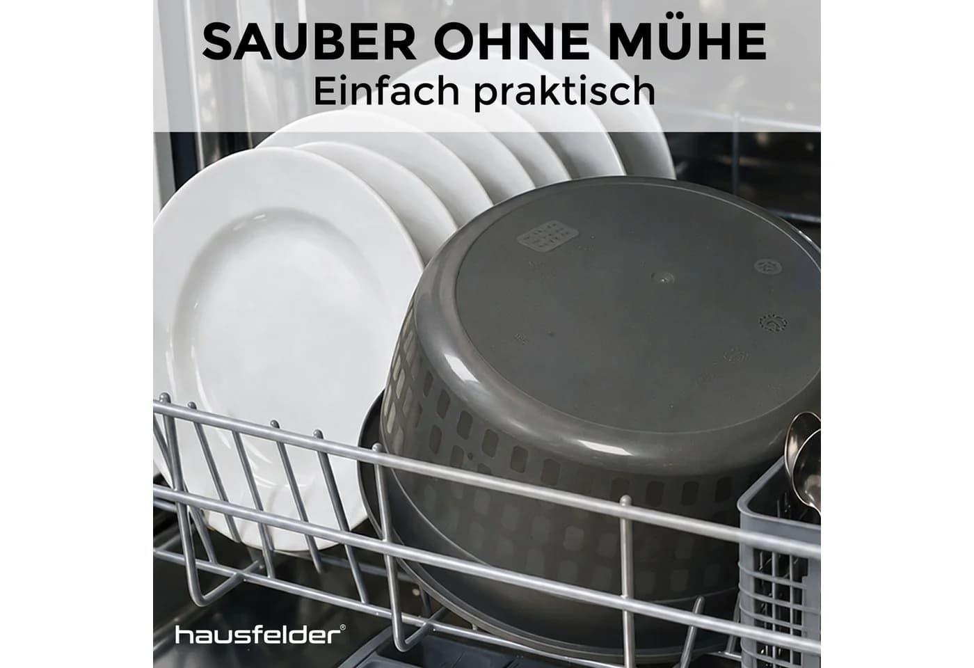Hausfelder Spülschüssel-Set 3-tlg. Anthrazit 4,4-10L - Bild 5