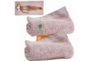 Hausfelder Saunatuch 2er Set XXL Hellrosa 100x200cm Baumwolle Bild 2