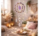 Karmandala Traumfänger mit Kristall & Amethyst Regenbogenlicht Bild 2