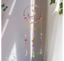 Karmandala Sonnenfänger mit Amethyst Kristall Regenbogen Windspiel Bild 2
