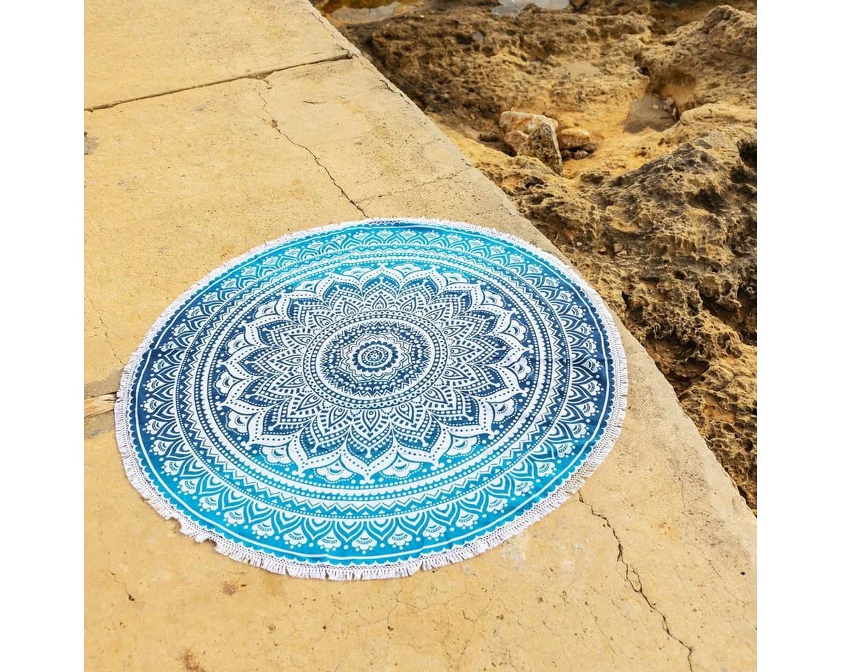 Karmandala Picknickdecke Ombre Mandala Boho Style Ø 185 cm - Bild 4