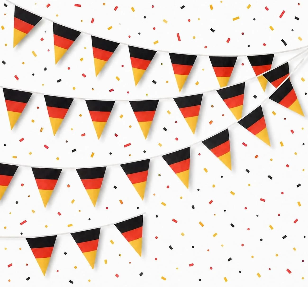 TK Gruppe XXL Wimpelkette Deutschland WM 2026 Schwarz Rot Gold - Bild 2