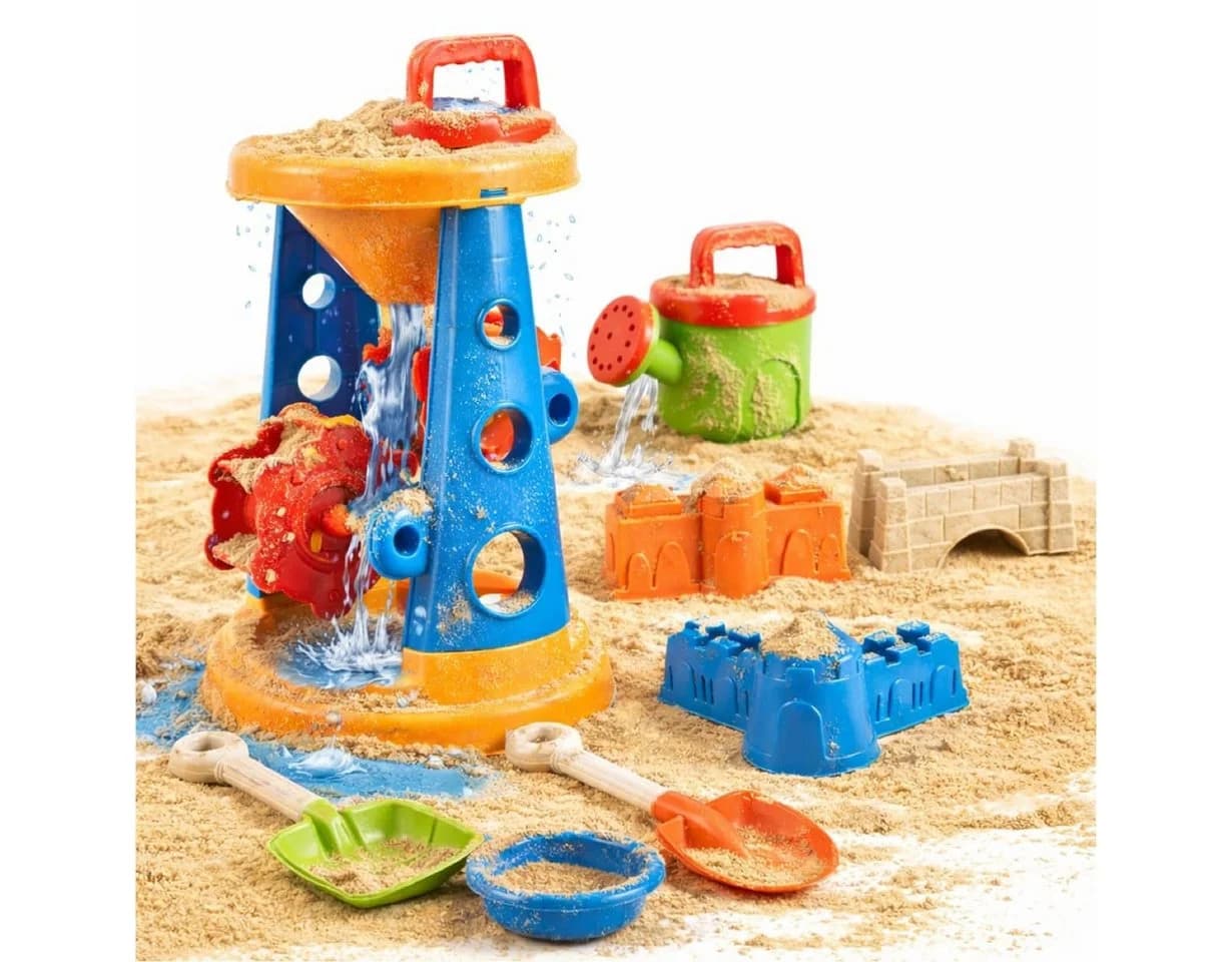 TK Gruppe Sandform-Set 9-teilig Sandspielzeug mit Schaufel, Rechen & Sieb - Bild 2
