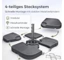 TK Gruppe Schirmgewichte Kunststoff 4-teilig bis 80 kg Bild 3
