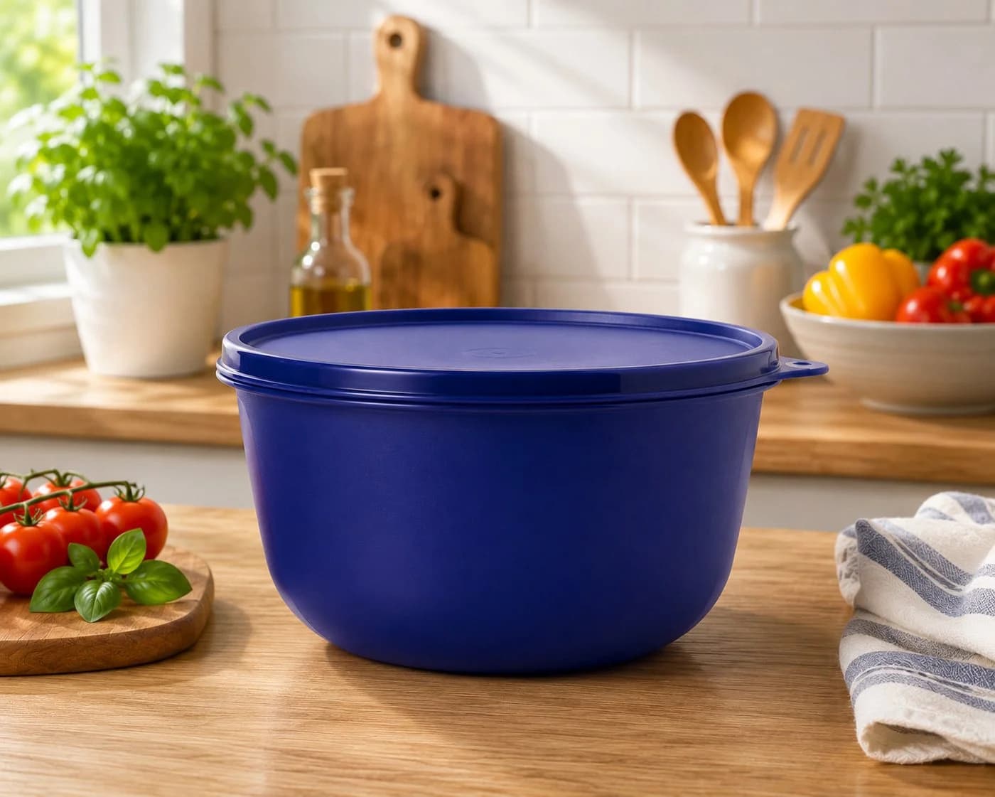 TUPPERWARE Frische-Behälter 2L Dunkelblau Luftdicht & Stapelbar - Bild 2