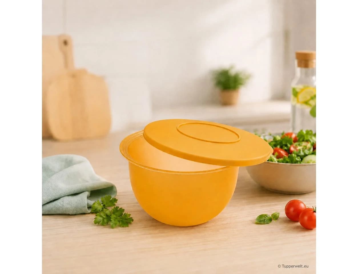 TUPPERWARE Vorratsdose Junge Welle Schüssel 4,3 Liter orange