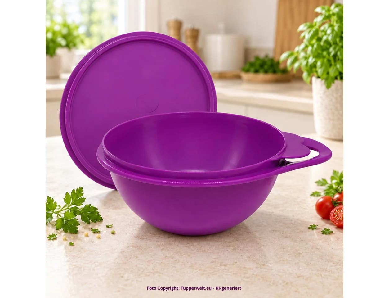 Tupperware Maximilian Vorratsdose 1,4 l Violett mit Deckel - Bild 2