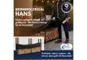 Coemo Brennholzregal HANS Metall Schwarz mit Abdeckplane Bild 1