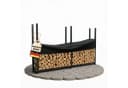 Coemo Brennholzregal HANS Metall Schwarz mit Abdeckplane Bild 2