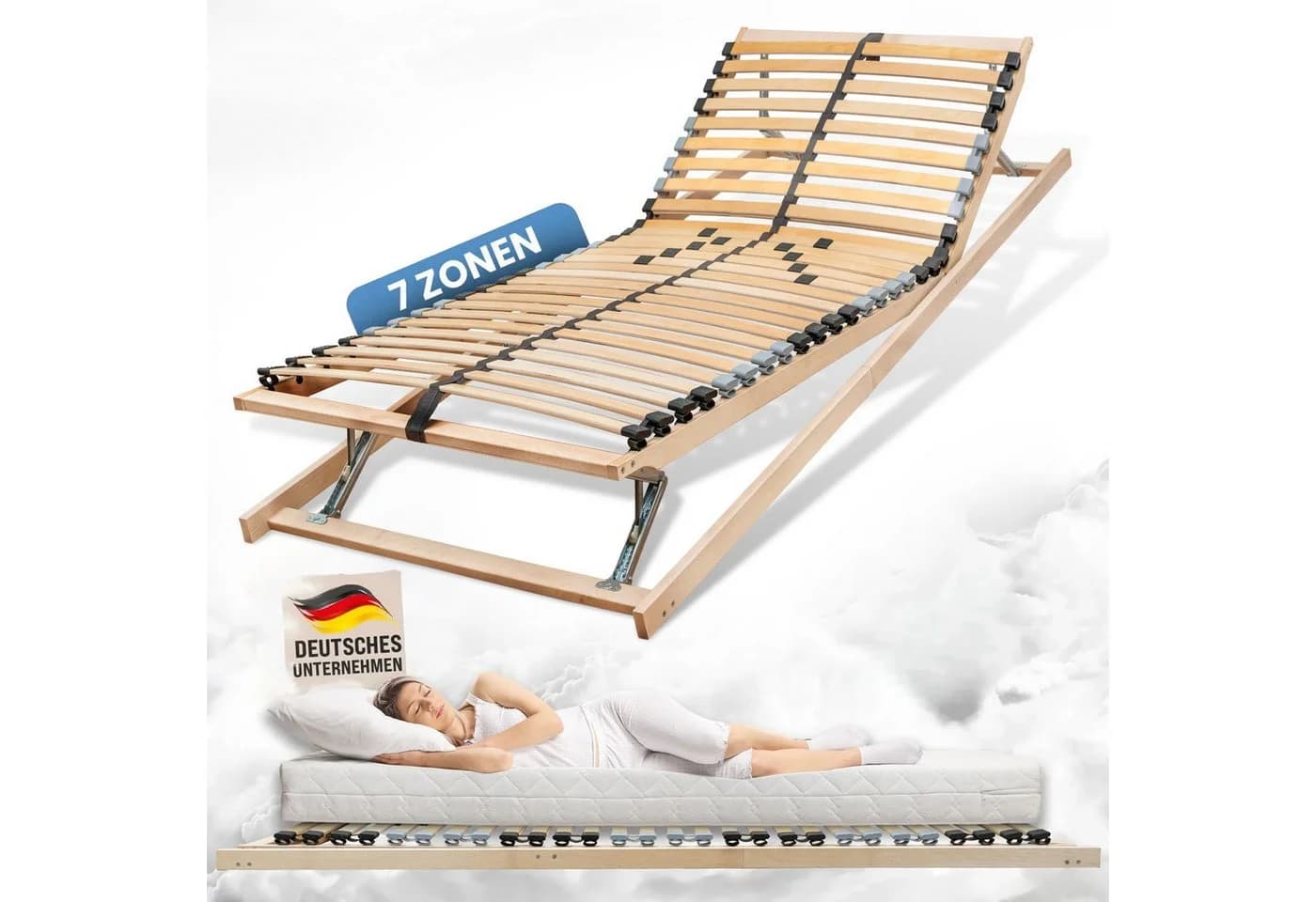 Coemo Lattenrost ERGO KF 7 Zonen verstellbar Buchenholz - Bild 2