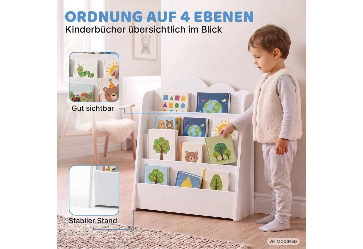 Coemo Standregal CLOUDY Aufbewahrungskiste Weiß - Bild 3