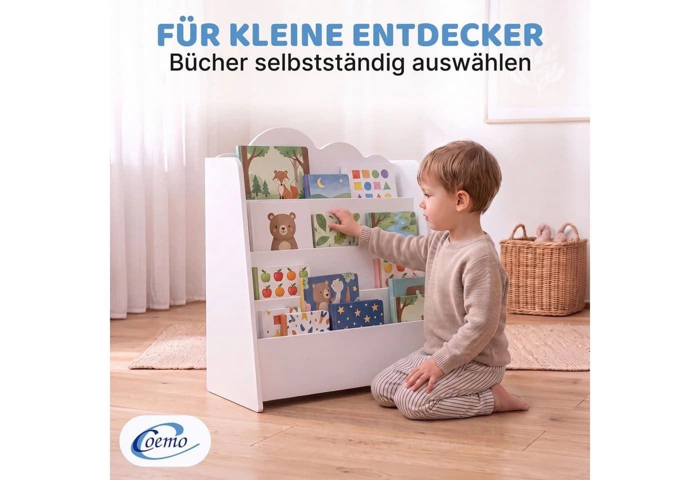 Coemo Standregal CLOUDY Aufbewahrungskiste Weiß - Bild 4