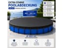 TK Gruppe Poolüberdachung rund – Extra starke 200 g/m² Poolplane schwarz Bild 1