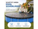 TK Gruppe Poolüberdachung rund – Extra starke 200 g/m² Poolplane schwarz Bild 3