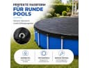 TK Gruppe Poolüberdachung rund – Extra starke 200 g/m² Poolplane schwarz Bild 4