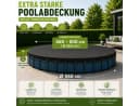 Gartiva® Poolüberdachung rund schwarz – 200 g/m² Solar Poolplane UV-beständig Bild 1