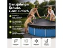 Gartiva® Poolüberdachung rund schwarz – 200 g/m² Solar Poolplane UV-beständig Bild 3