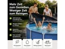 Gartiva® Poolüberdachung rund schwarz – 200 g/m² Solar Poolplane UV-beständig Bild 5
