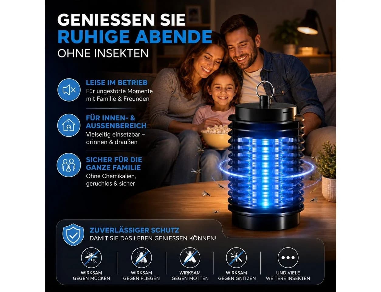 HaushaltO Elektrischer Insektenvernichter mit UV-Licht