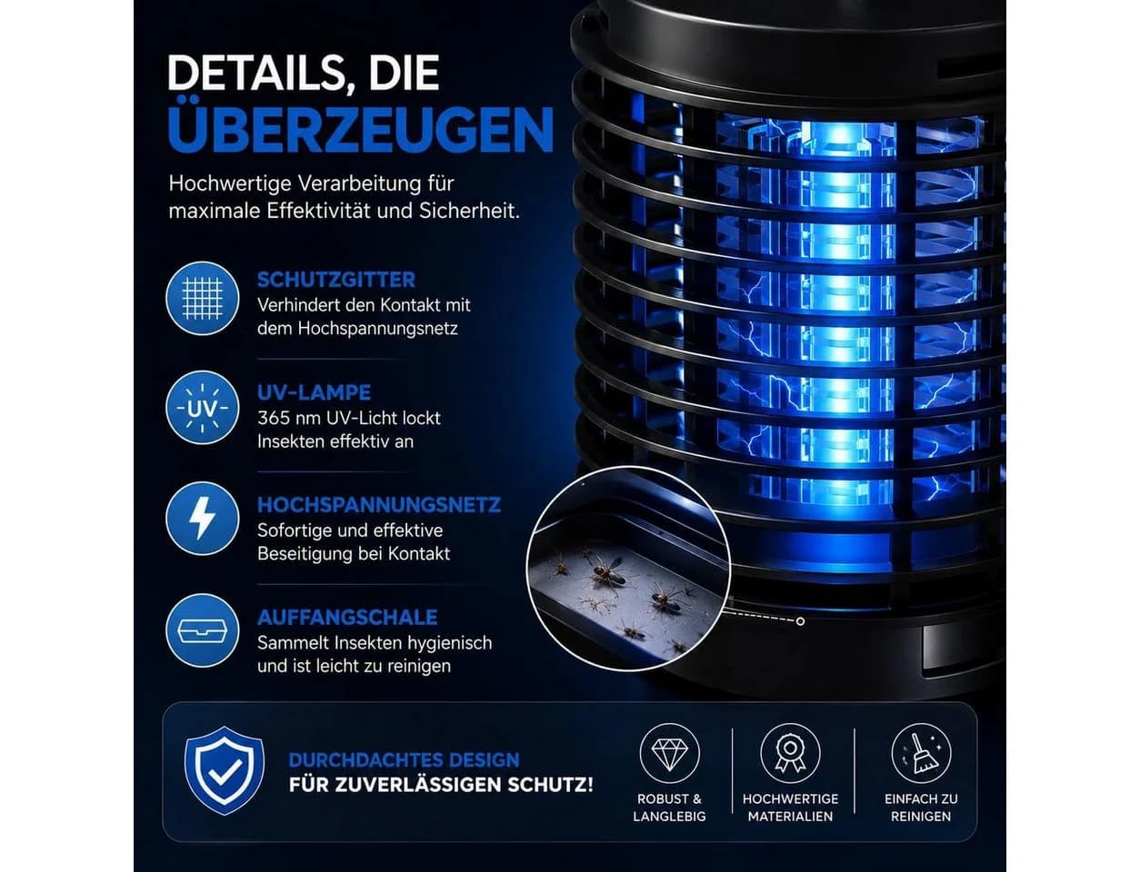 HaushaltO Elektrischer Insektenvernichter mit UV-Licht - Bild 3