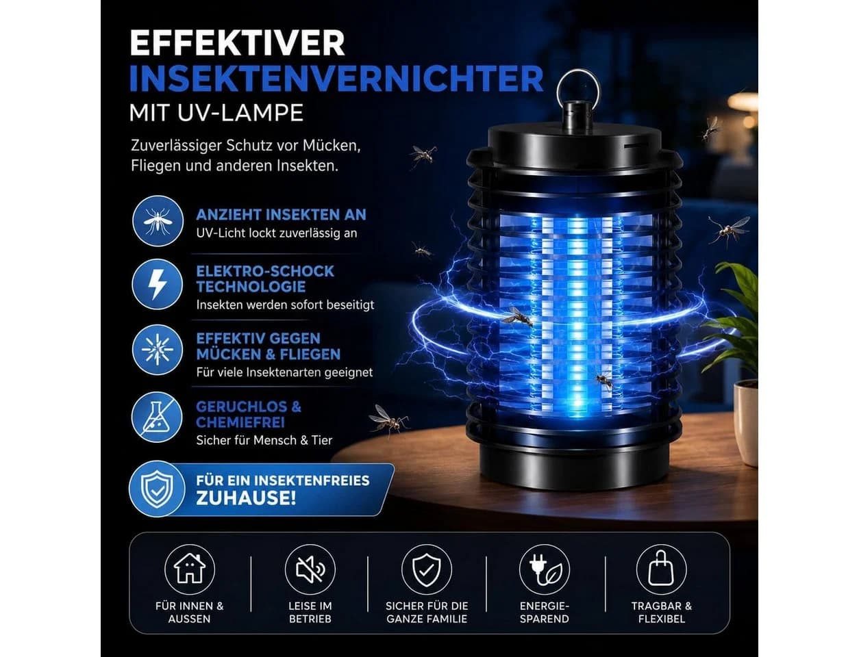 HaushaltO Elektrischer Insektenvernichter mit UV-Licht - Bild 4