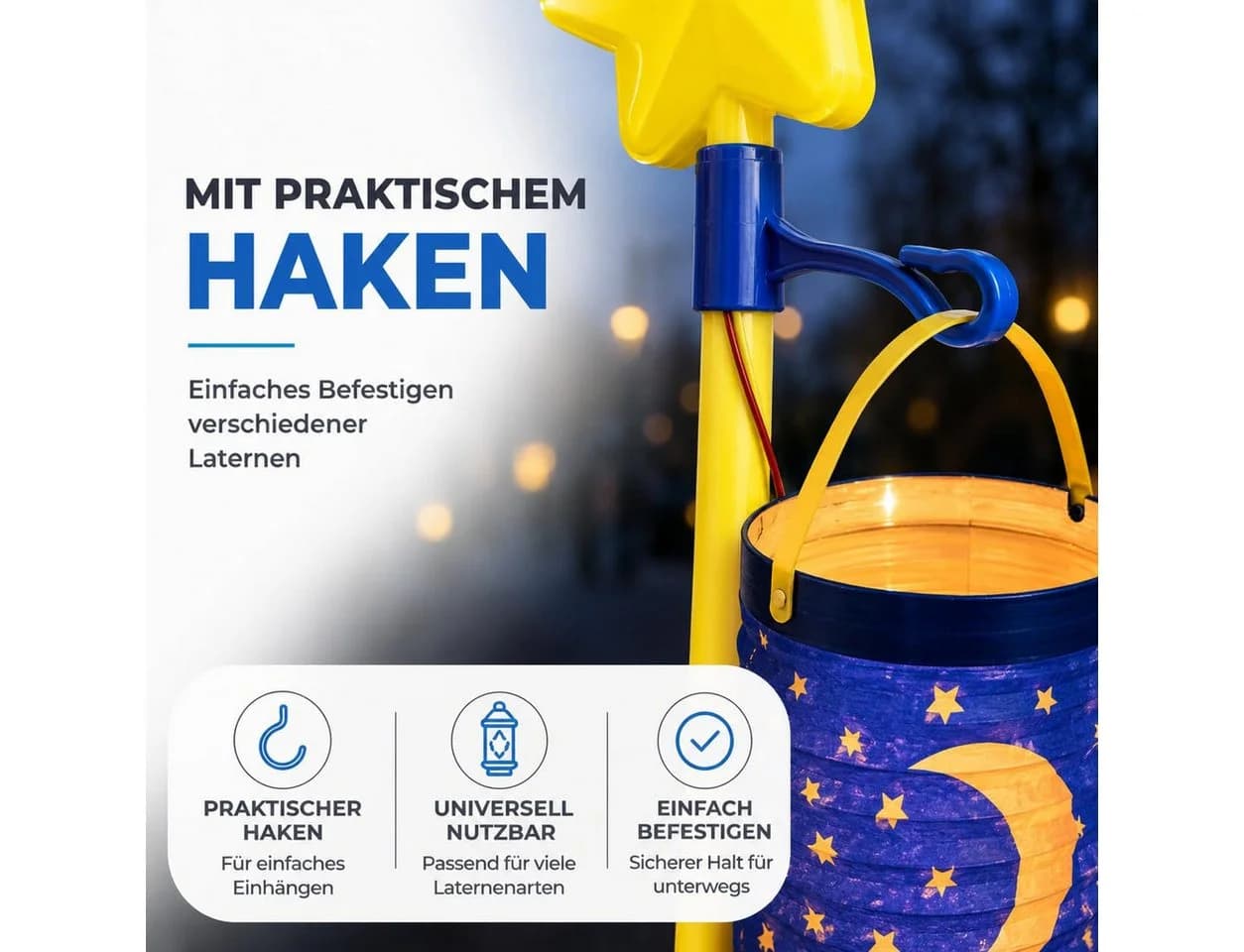 TK Gruppe LED Laternenstab mit Stern & Haken für Martinsumzug - Bild 5