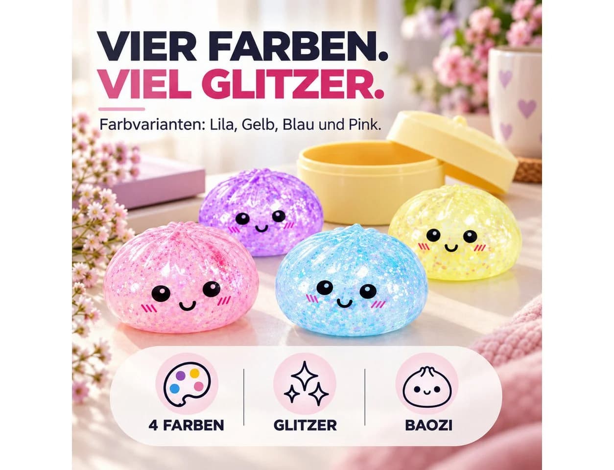 TK Gruppe Fidget-Gadget Dumpling-Squishy - Antistress Spielzeug - Bild 4