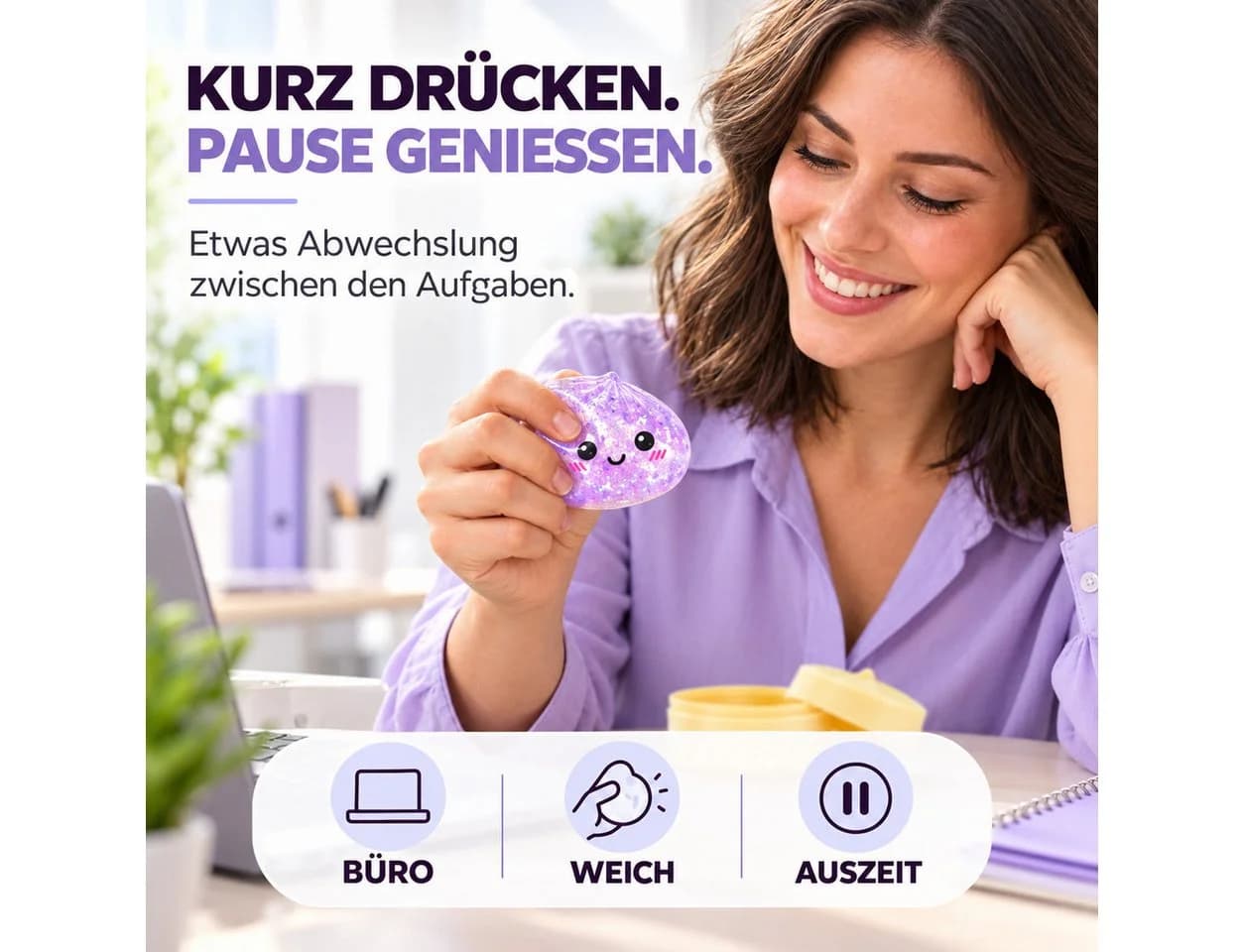 TK Gruppe Fidget-Gadget Dumpling-Squishy - Antistress Spielzeug - Bild 5