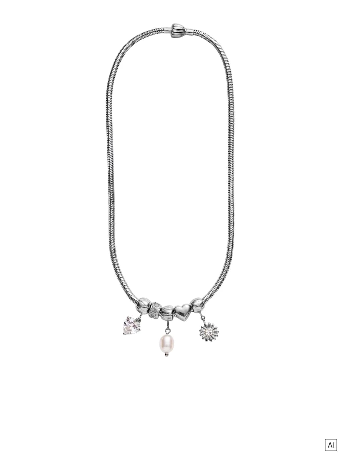 PURELEI LEI Kette Bestseller Set mit 5 Charms Edelstahl