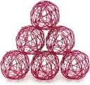 FADEDA Dekokugel Premium Drahtbälle 5er Set Rot 3 cm Bild 2