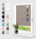 Rikmani Plissee Klemmfix ohne Bohren Beige/Grau Bild 2