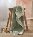 mokebo Wohndecke Duo Cord Sherpa Salbei Bild 1