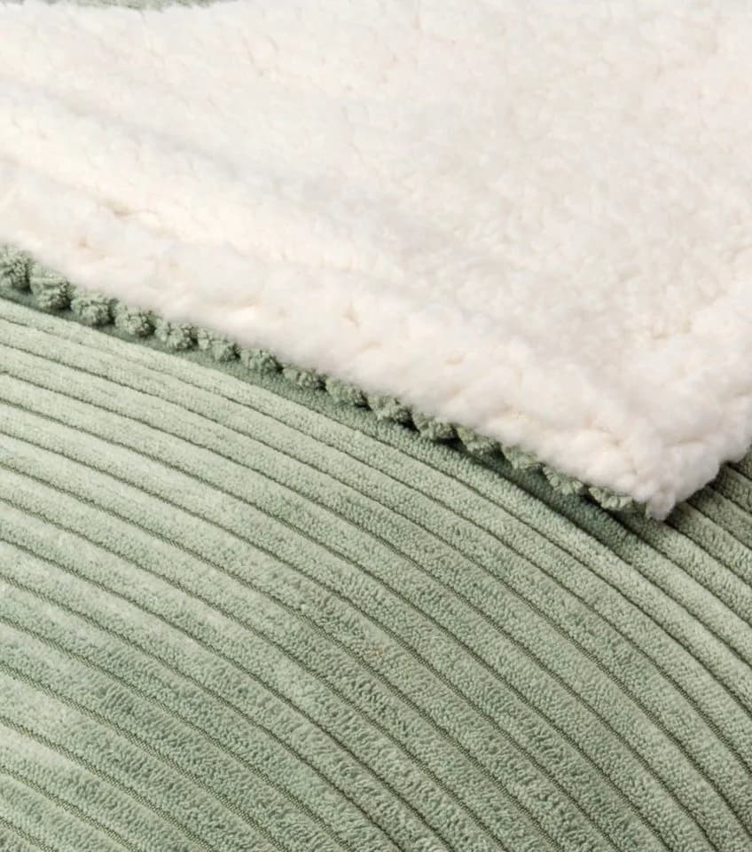 mokebo Wohndecke Duo Cord Sherpa Salbei - Bild 3