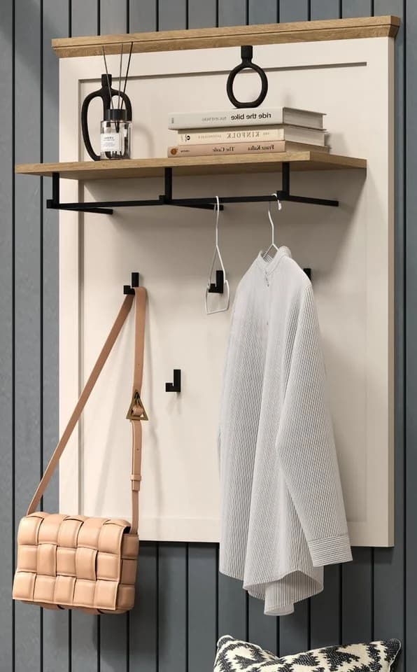 Furn.Design Garderobenpaneel Cozy Landhausstil Kaschmir Eiche Dekor - Bild 2