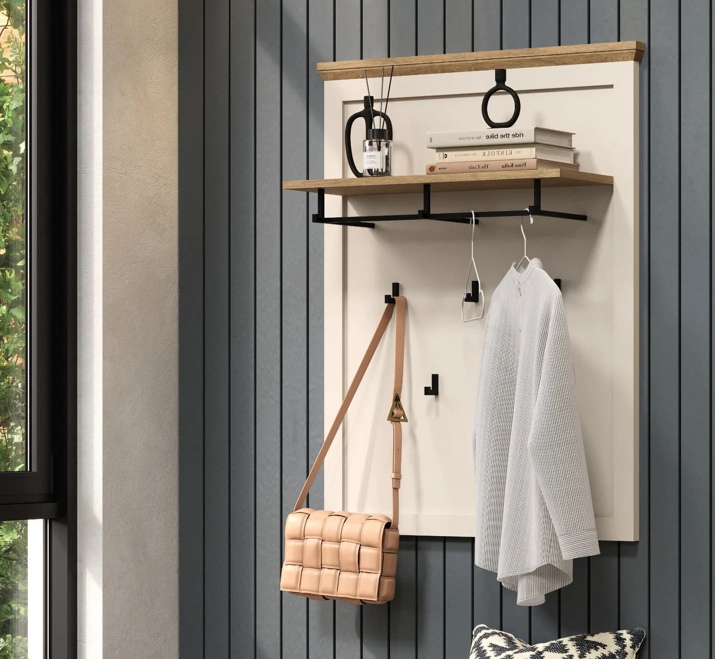Furn.Design Garderobenpaneel Cozy Landhausstil Kaschmir Eiche Dekor - Bild 3