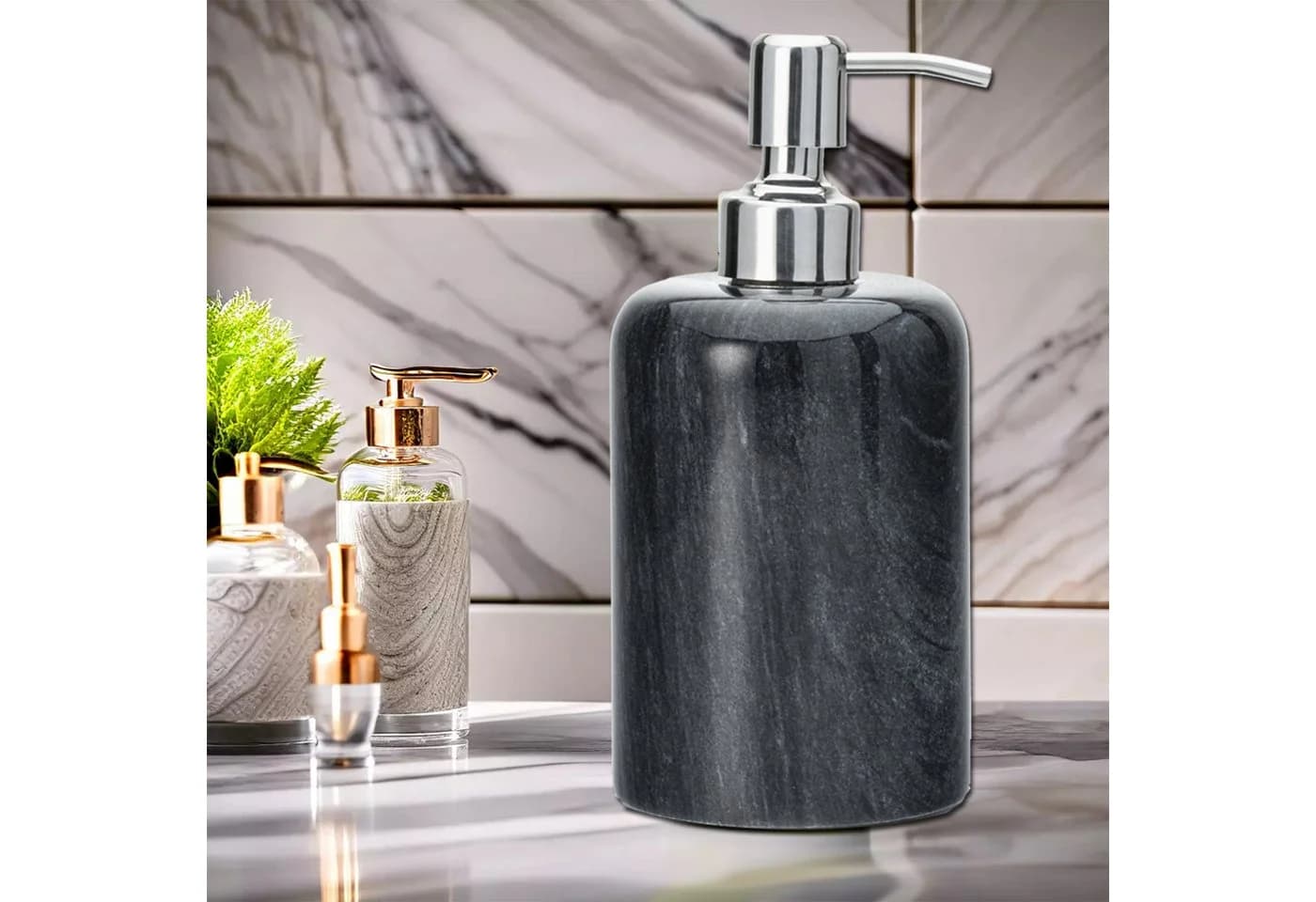 houseproud Seifenspender Gloss Marble Grau Marmor - Bild 4