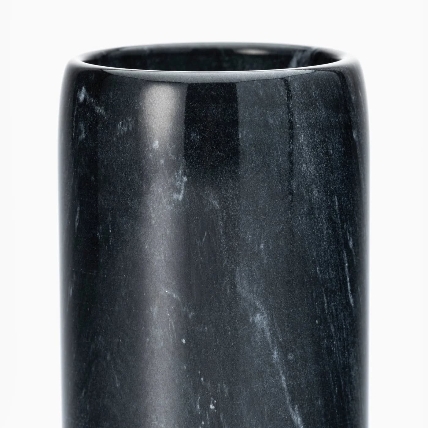 houseproud Zahnbürstenhalter Gloss Marble Zahnputzbecher Schwarz Marmor