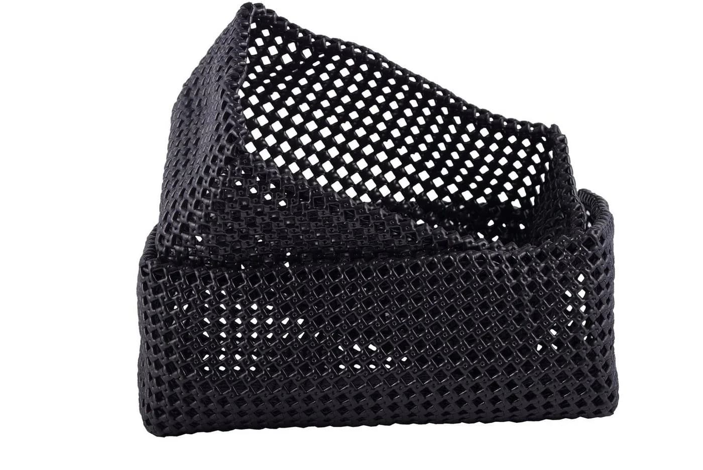houseproud Aufbewahrungskorb Flex Box Schwarz Geflochtene Kunststoffschläuche - Bild 2