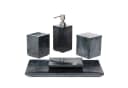 Houseproud Badaccessoire-Set Cubic Dark 5 Teile Anthrazit Bild 2