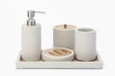 houseproud Badaccessoire-Set Savanah 5-tlg. Sandstein & Akazienholz Beige Bild 2