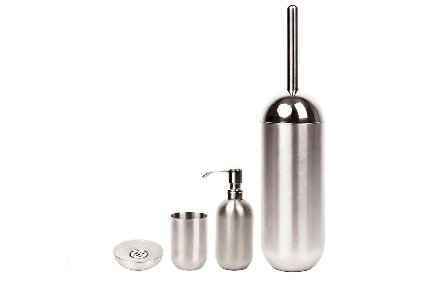 houseproud Badaccessoire-Set Brushed Badset 4-tlg. Edelstahl Silber - Bild 2