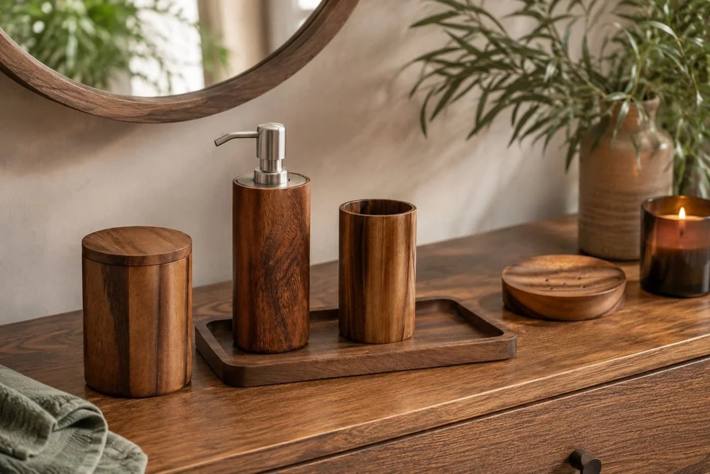 houseproud Badaccessoire-Set Timber Craft 5-tlg. Akazienholz